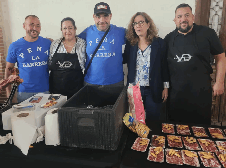 Degustación solidaria de jamón en fiestas de Pantoja