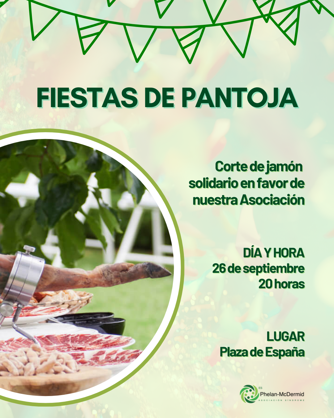 Corte de jamón solidario en Pantoja