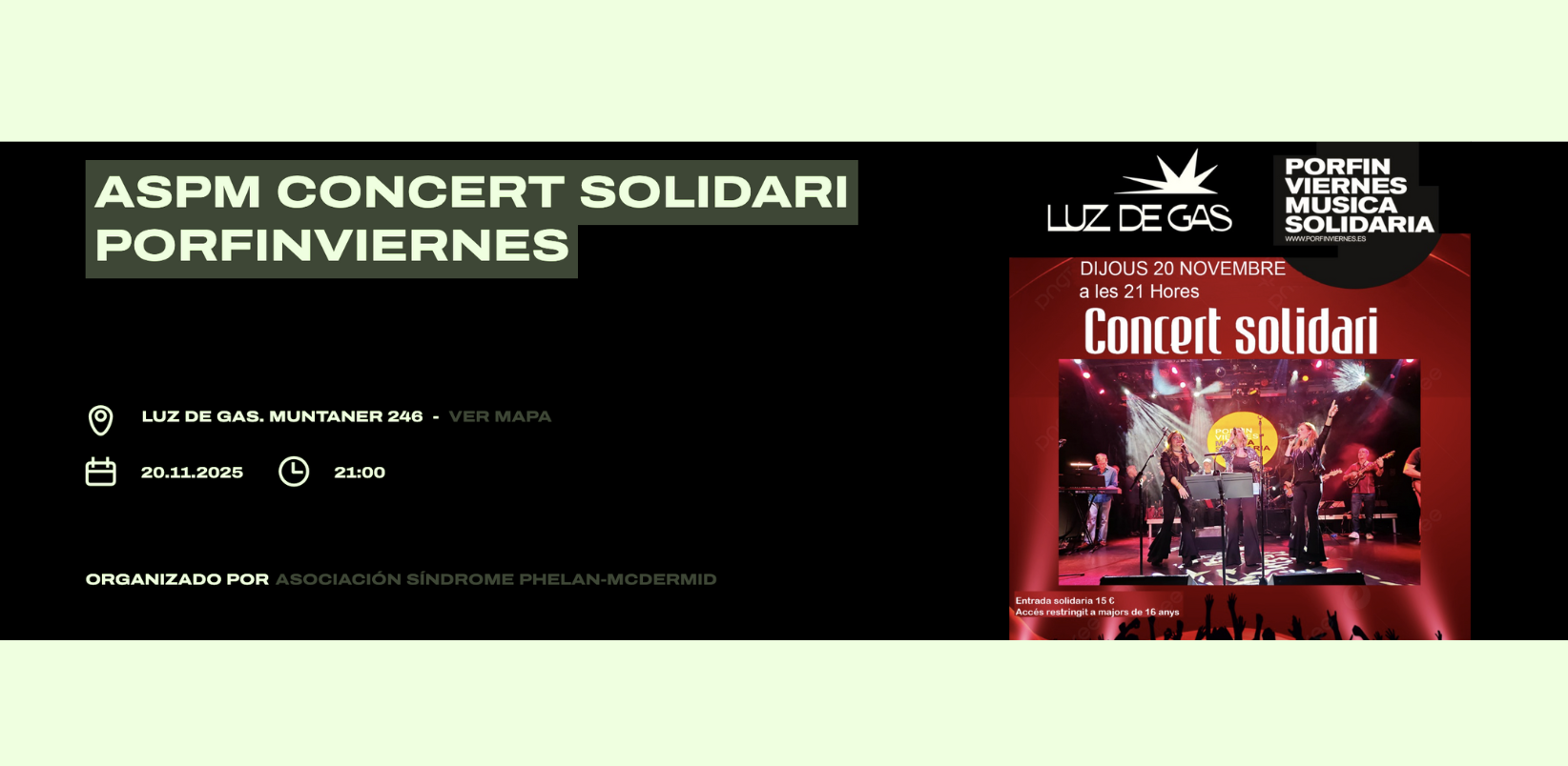 Concierto solidario en Barcelona