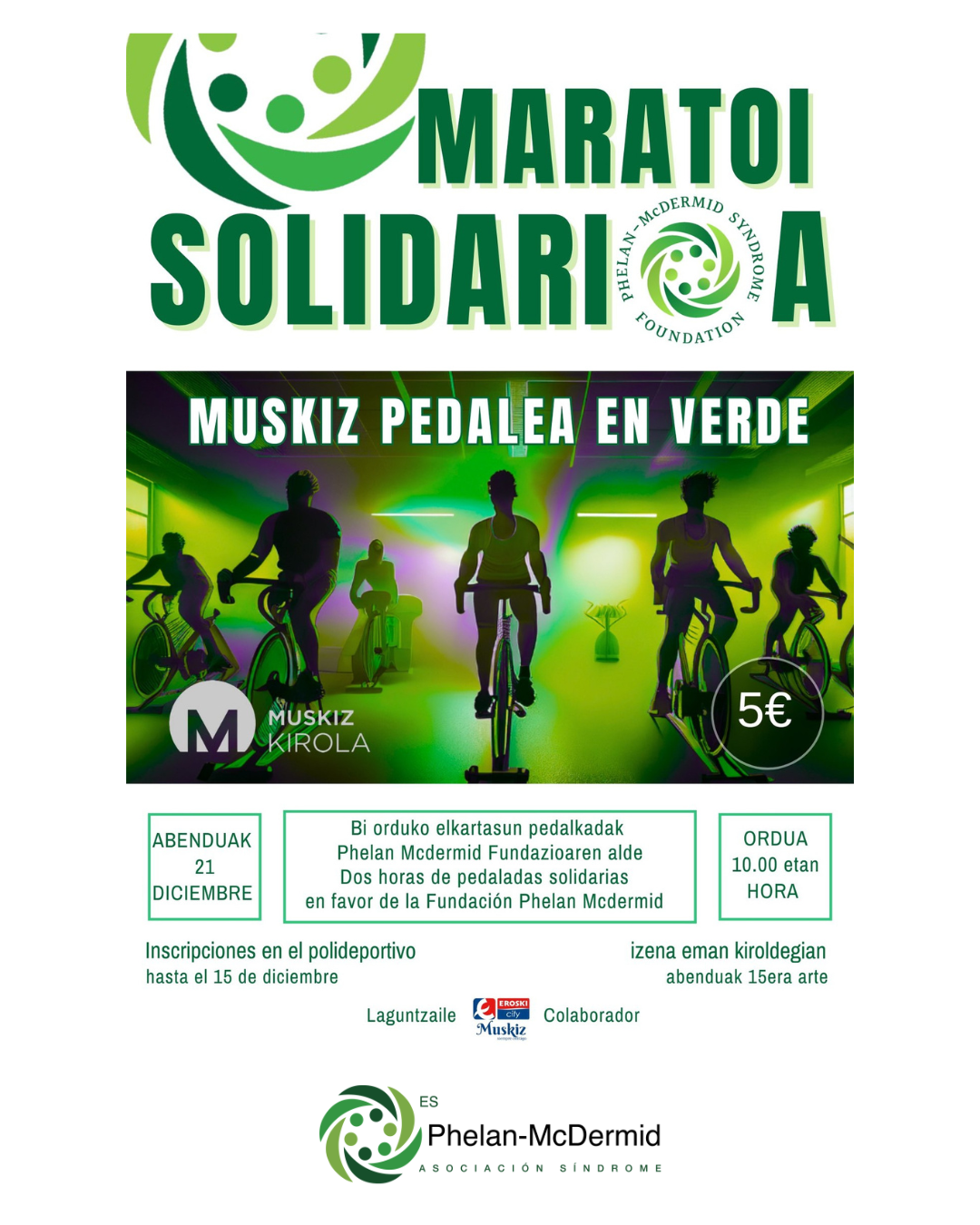 Maratón solidario de bici indoor en Muskiz
